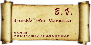 Brendörfer Vanessza névjegykártya